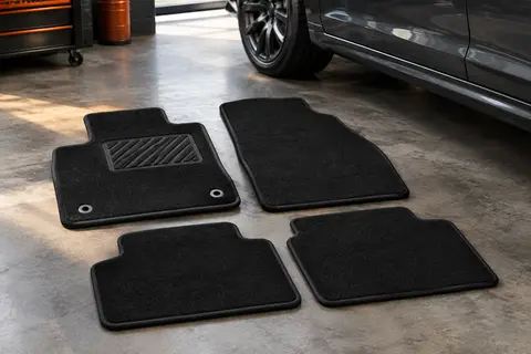 Jeu de tapis de sol en velours noir avec œillets et talonnette renforcée pour Tucson et Sportage IV